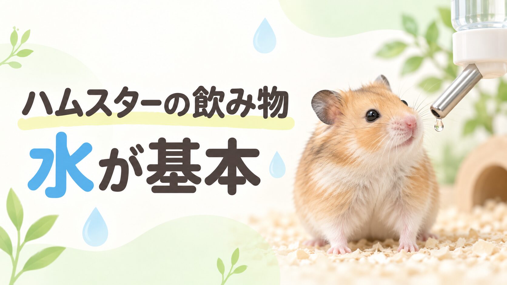 ハムスターの飲み物は水だけ？麦茶・牛乳・ジュースを与える前に
