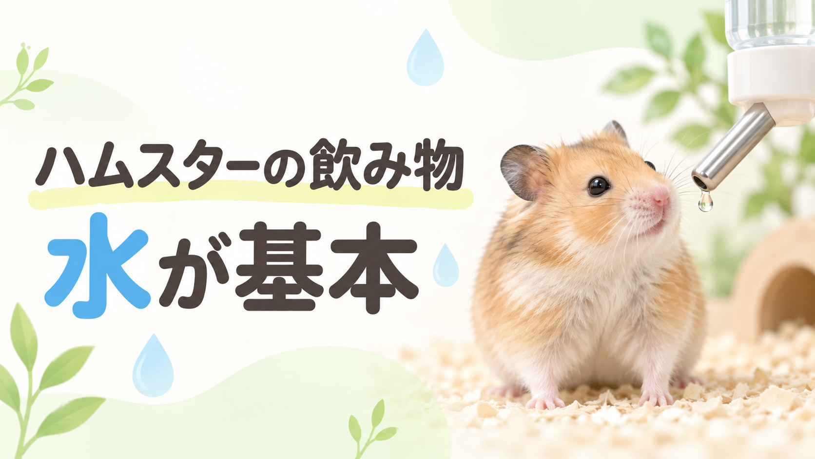 ハムスターの飲み物は水だけ？麦茶・牛乳・ジュースを与える前に