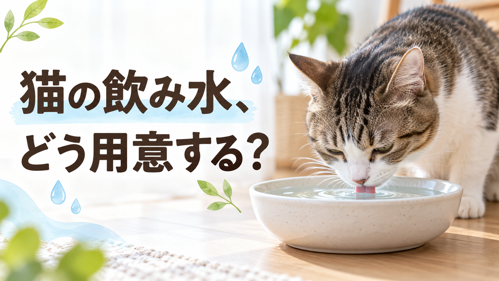 猫の飲み水は何をどう用意する？水の選び方・置き場所・飲み方の見守り方