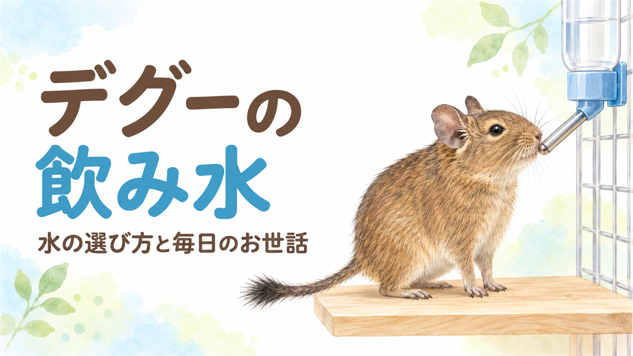 デグーの飲み水は何を用意する？水の選び方・給水器と毎日の管理